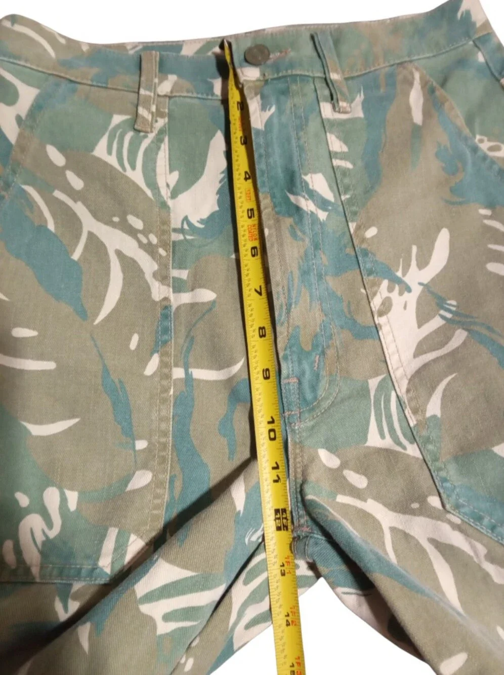 MOTHER The Wrapper Patch Springy Ankle Tropical Leaf Jogger Jeans Sz 27